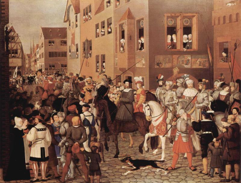 Franz Pforr Einzug Kaiser Rudolfs von Habsburg in Basel 1273 oil painting image